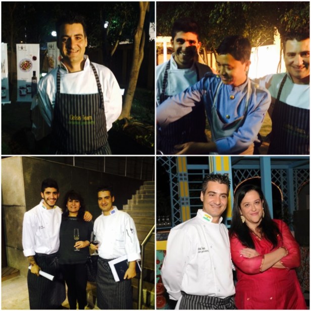 Chef Paris Kostopoulos, Chef Petros Vrionis & Akiki Koutsomitopoulou of the Greek Embassy