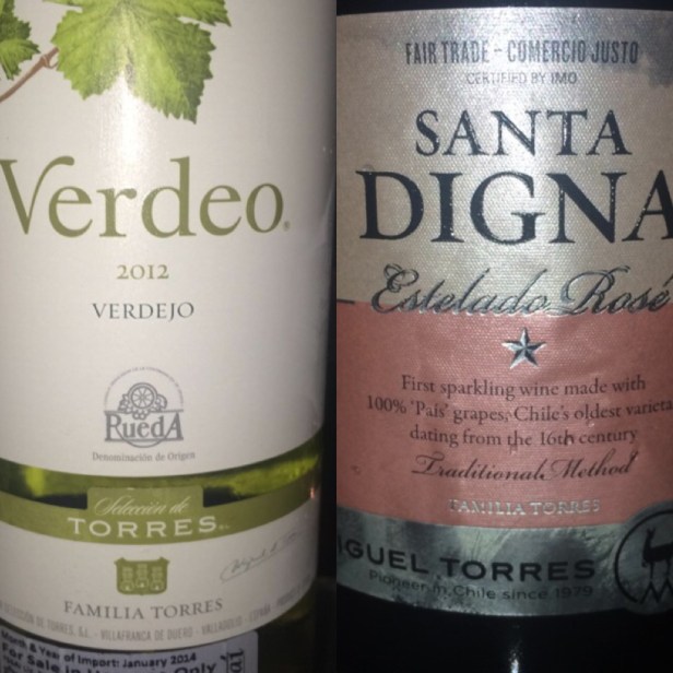 Verdeo 2012 from Rueda DO Spain & Estelado Rose from Miguel Torres Chile