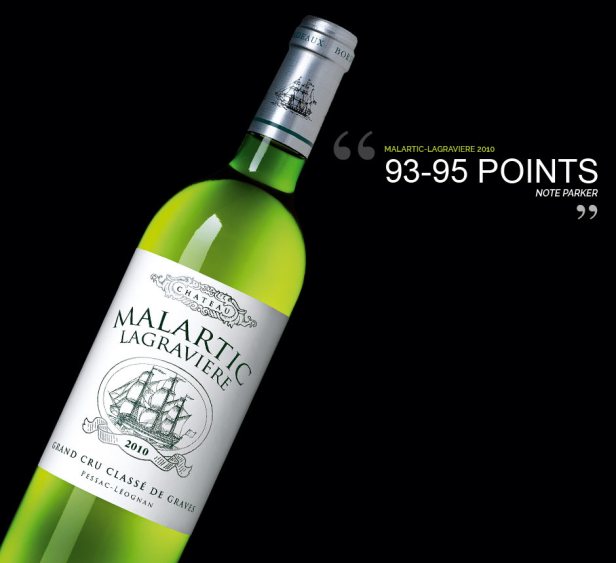 Chateau Malartic Lagraviere Pessac Leognan AOC Blanc 2010