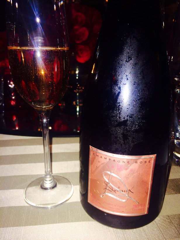 Devaux D Rose : 55% Pinot Noir & 45% Chardonnay with 10% of Pinot Noir made into red wine. Dosage 6g/l