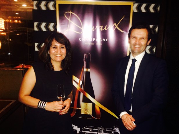 With Jean-Noel Girard, Director Export of Champagne Veuve A. Devaux at the launch of Collection D at Leela Gurgaon