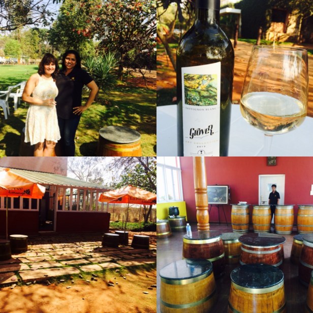 At the Bangalore winery of Grover Zampa with Karishma Grover