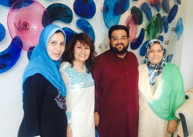 With Osama Jalali, his mother Nazish and wife Nazia