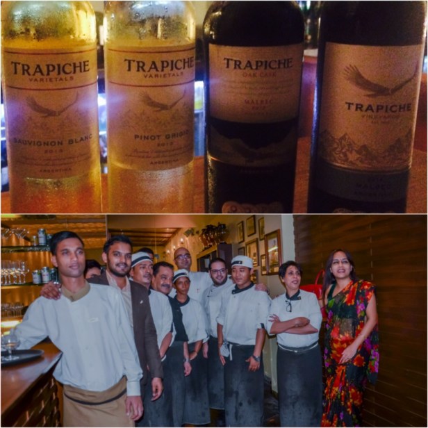 Prarrthona Pal Chowdhury of Sula Selections with team Tres at the Trapiche Wine Dinner