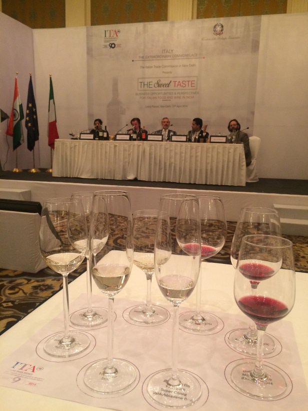 Wine Tasting Session conducted by President of Italian Wine Committee, Giuseppe Martelli, and Indian Champion Sommelier, Atul Tiwari 