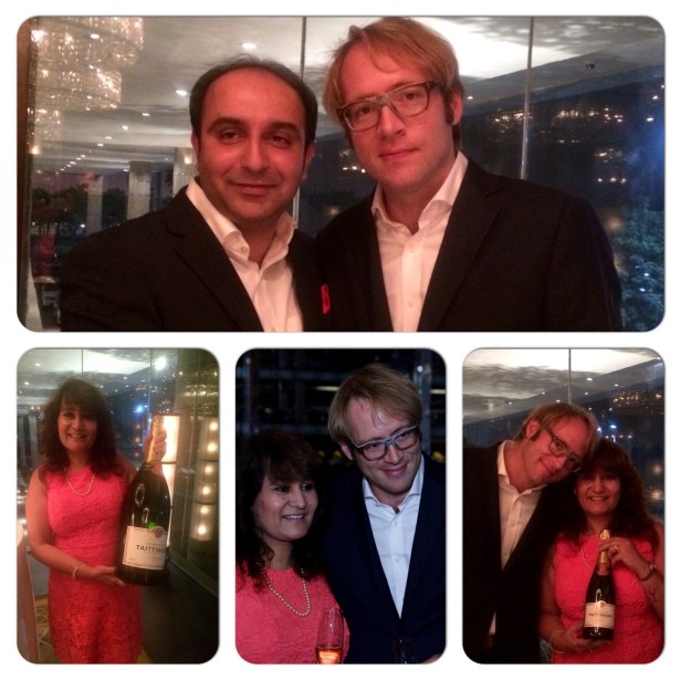 Clovis Taittinger, Deputy Managing Director Champagne Taittinger on his maiden visit to India with Sumit Sehgal of Prestige Wines & Spirits and Lavina Kharkwal 