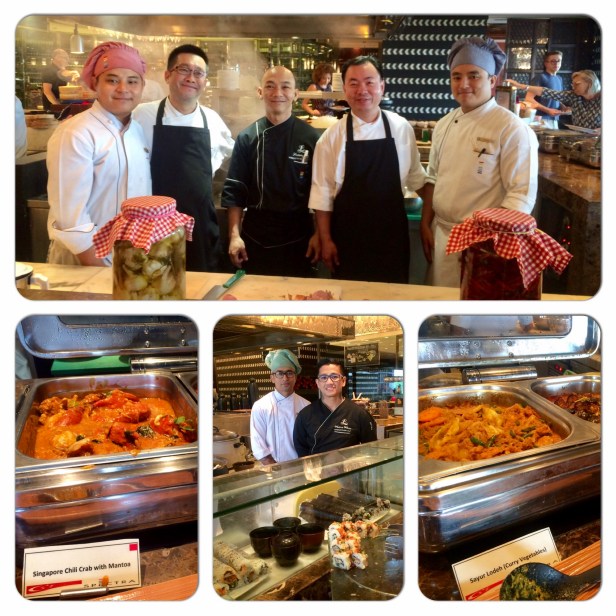 Malaysian Masterchef of The Leela Ambience Gurgaon Chef Anthony Tuh with his team at the Singaporean Food Festival at Spectra The Leela Ambience Gurgaon