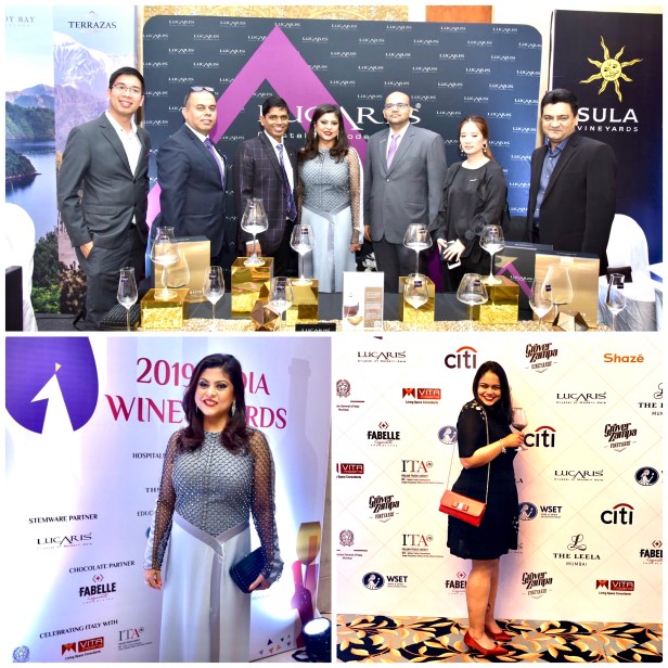 Sonal Holland MW with Team Lucaris Crystal, the official glassware partner for India Wine Awards 2019. Bottom Right in the picture is Apurva Gawande, Head of Operations IWA 2019.